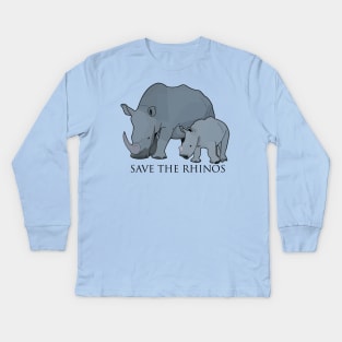 Two Rhinos Kids Long Sleeve T-Shirt